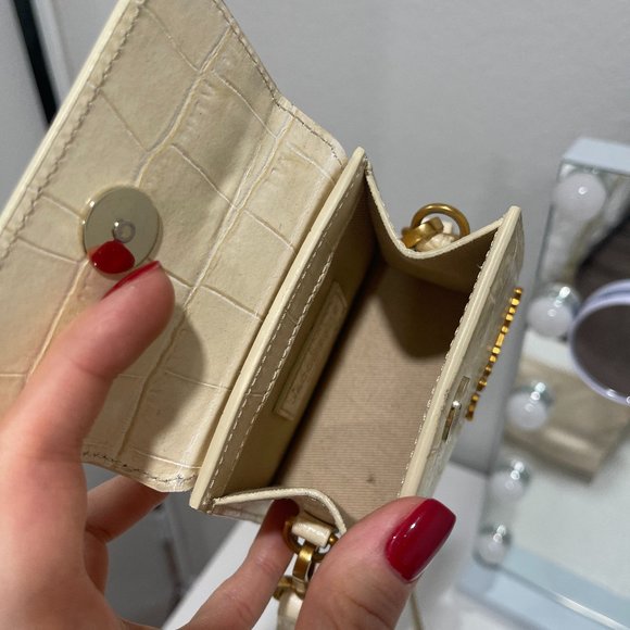 limited edition Jacquemus Natural Beige Croc Le Chiquito Clutch crossbody bag - Picture 7 of 7